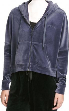 DKNY Sport Velour Full-Zip Hoodie In Odyssey