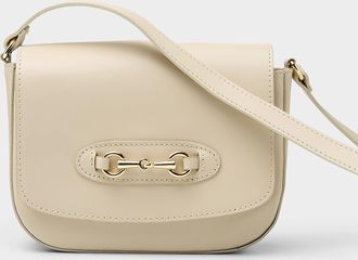 Simons Womens Metal buckle leather saddle bag Exclusive collection from Italy