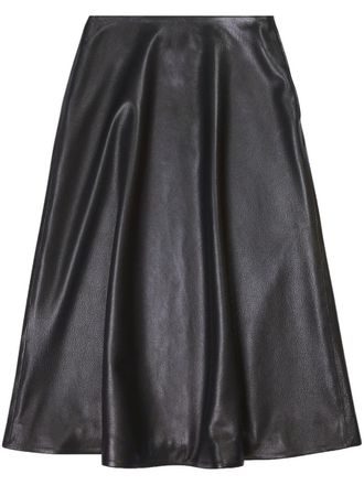 Balenciaga Leather Midi Skirt
