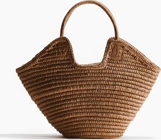 H&M Shopper aus Bast - Beige