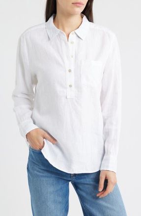 Tommy Bahama Coastalina Popover Blouse in White at Nordstrom, Size X-Small