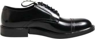 Dolce & Gabbana Black Leather Dress Lace Up Men Formal Mens Shoes