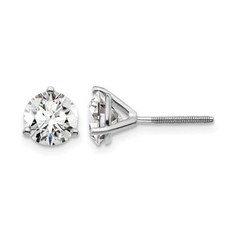 Diamond2Deal 14k White Gold 2 ctw Lab Grown Diamond Stud Earrings Screwback