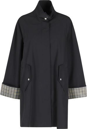 OOF Wear Black Two Layers Check-Lined Polyester Raincoat
