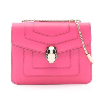 Bulgari Pre-owned Serpenti Forever Leren Schoudertas - Dames - Vintage Schoudertas - Roze - ONE Size - Leer - Vintage