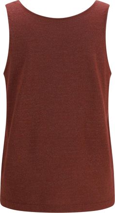 Brunello Cucinelli Womens Luminous Knit Tank Top Red Bean