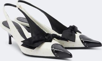 Alexander McQueen Salones destalonados Koko de piel con lazo