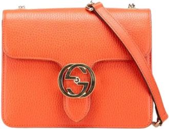 Gucci Pre-owned Cross Body Bags, female, Orange, Size: ONE SIZE Pre-owned Vintage Crossbody Bag