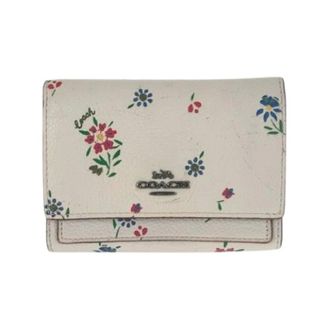 Coach Pre-owned Portafoglio Medio con Patta in Pelle con Fiori - - Pre-owned - Donna - Bianco - ONE SIZE