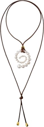 Éliou Arla Wrap Necklace In White/ Brown