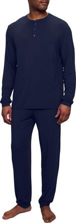 Eberjey Henry Jersey Pajamas in True Navy at Nordstrom, Size Xx-Large