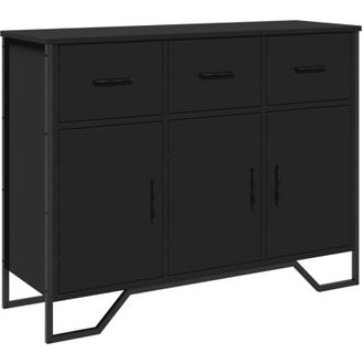 vidaXL Aparador Madera De Ingenier&iacute;a Negro 97x32,5x74,5 Cm Vidaxl
