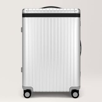 Carl Friedrik Check-in Luggage - Hard case in Aluminium - Silver / Black