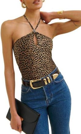 Reformation Juniper Halter Top in Catnip at Nordstrom Rack, Size X-Large