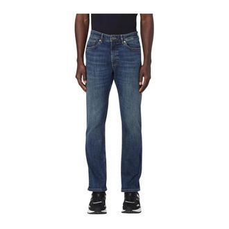 HUGO BOSS Hugo, Straight Jeans, male, Blue, Size: W32 Dark Wash Denim Jeans Regular Fit