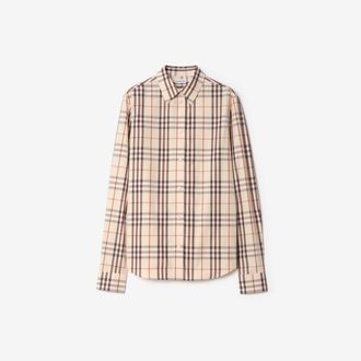 Burberry Regular Fit Check Cotton Shirt