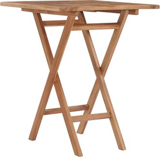 vidaXL Mesa Plegable De Jard&iacute;n Madera Maciza De Teca 60x60x75 Cm Vidaxl