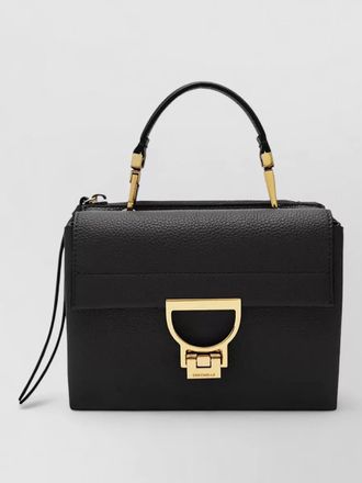 Coccinelle leather top handle clutch bag