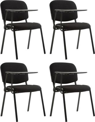 Clp Clp - Juego De 4 Sillas Ken En Tela Con Mesa Plegable Negro