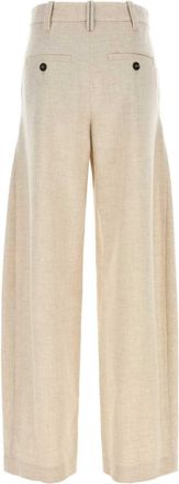 Brunello Cucinelli Womens Virgin Wool Blend Trouser Beige Cashmere
