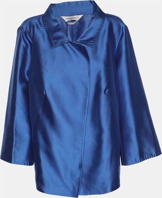 Marina Rinaldi Blue Silk Blend Blazer