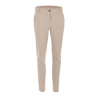 ZiZo Licht Zand Elegant Broek - Dames - Slim Fit Broeken - Beige - XL - Tweed - Broeken