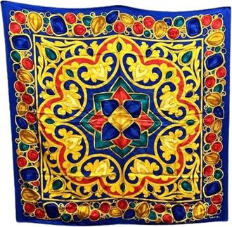 Chanel Pre-owned Silk Scarf - Dames - Vintage Accessoires - Blauw - ONE Size - Vintage