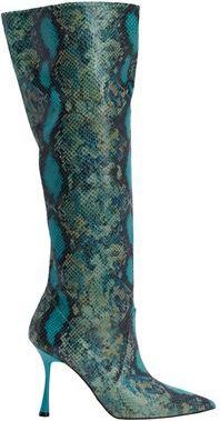 8 by YOOX PYTHON LEATHER HEELED BOOTS