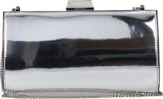 Jimmy Choo London Zahra vrouw zilveren leren clutch