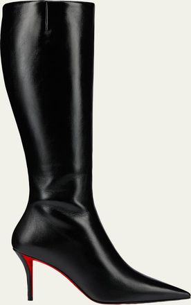 Christian Louboutin 80mm Miss Z Leather Knee-High Boots