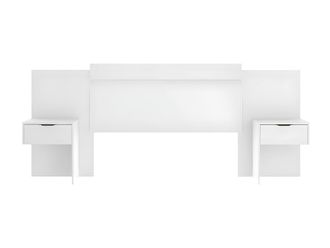 VENTE-UNIQUE.COM Cabecero madera blanco 140x190 cm, 140x200 cm, 160x200 cm