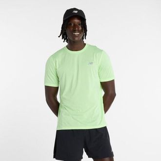 New Balance Mens RC Essential T-Shirt in Green/Grey Poly Knit, size 2X-Large