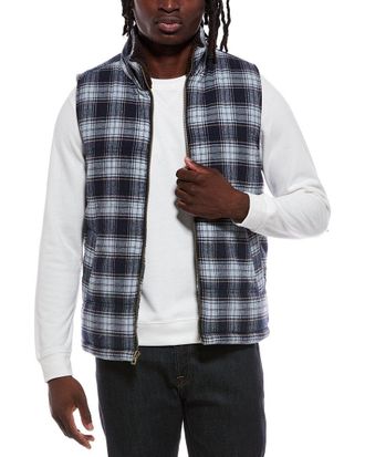 Weatherproof Vintage Sherpa Lined Plaid Flannel Vest