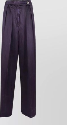 Dries Van Noten high waist wide leg satin trousers
