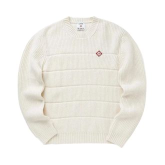 Casablanca Round-neck Knitwear, male, White, Size: L Padded Crew