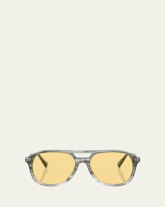 Brunello Cucinelli 56MM Aviator Sunglasses