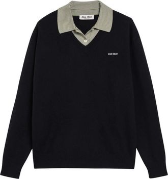 Miu Miu Su&eacute;ter de lana y cachemira - Knitwear - Mujer - Azul - S
