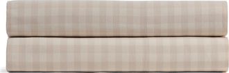 Parachute Brushed Cotton Fitted Sheet in Bone Check at Nordstrom, Size Queen