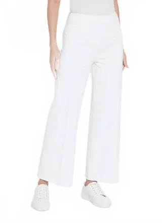 Lyss&eacute; Erin High Waist Wide Leg Jeans In White
