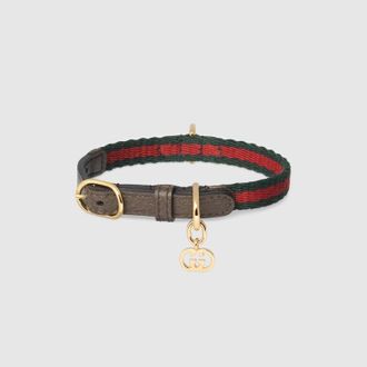Gucci Extra-small Pet Collar, Size XS, Brown