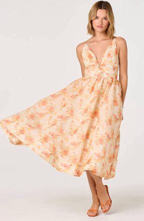 Astr Janna Midi Dress In Pink