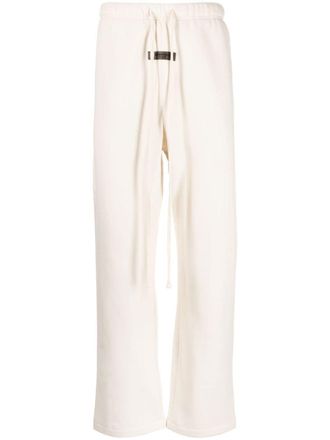Fear of God logo-patch drawstring track pants - White