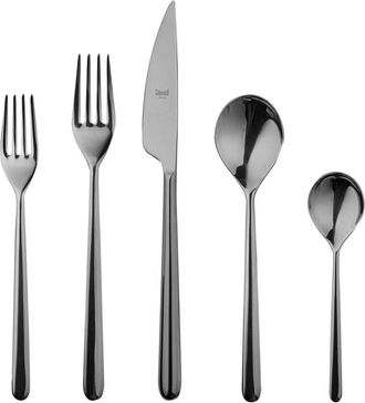 Mepra Linea Flatware Set - 5 Pieces in Black Gold at Nordstrom