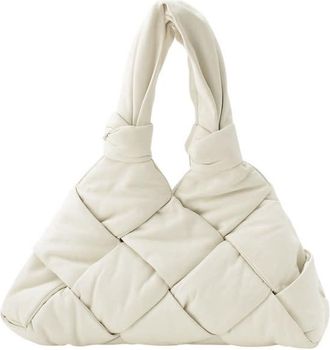 Bottega Veneta Pre-owned Bottega Veneta Lambskin Maxi Intrecciato Padded Lock Tote Ladies 8NJMQXV4SLK4M9K6