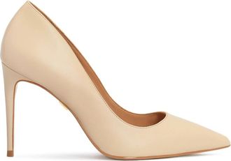 Kazar Beige pumps op een slanke hak. Dit product valt groot uit. - Dames - Pumps - Beige - 40 EU - Leer - Schoenen