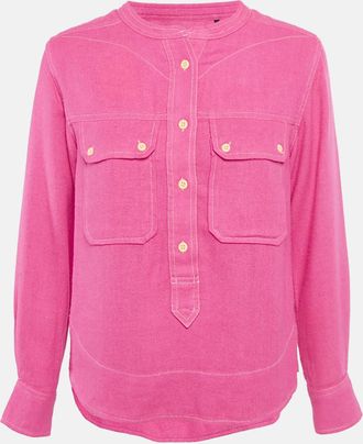 Isabel Marant Pink Silk Button Front Shirt