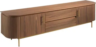 Angel Cerd&aacute; Mueble tv nogal y acero pulido dorado