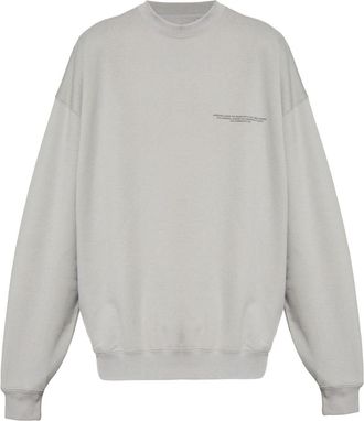 Yohji Yamamoto logo-printed crew neck sweatshirt - unisex - Cotton - M - Grey