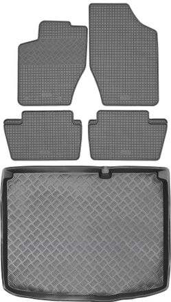OEM Juego De Alfombrillas De Goma Para Peugeot 307 Hatchback (2001-2013) + Alfombrilla Para El Maletero