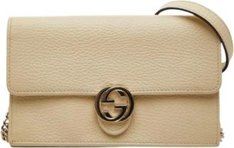 Gucci Pre-owned Cross Body Bags, female, Beige, Size: ONE SIZE Pre-owned Cross Body Bag